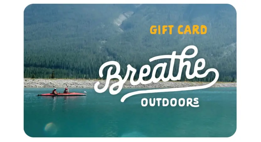 image of a breathe outdoors gift card